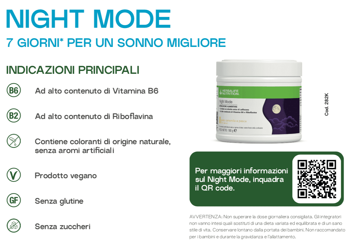 Night Mode di Herbalife - Migliora il sonno in 7 Giorni